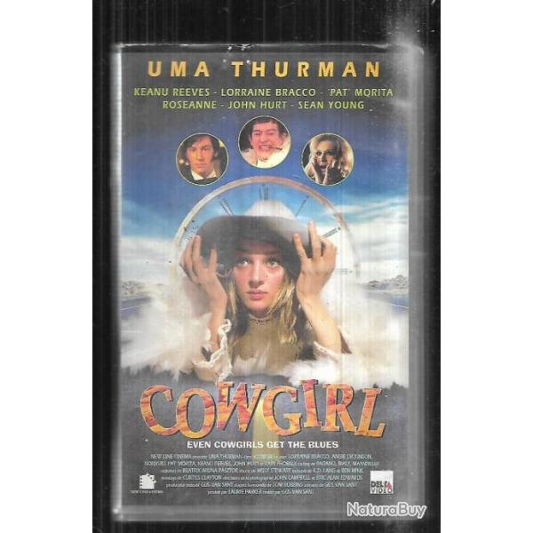 cow girl , cowgirl uma thurman, keanu reeves vhs comdie vido