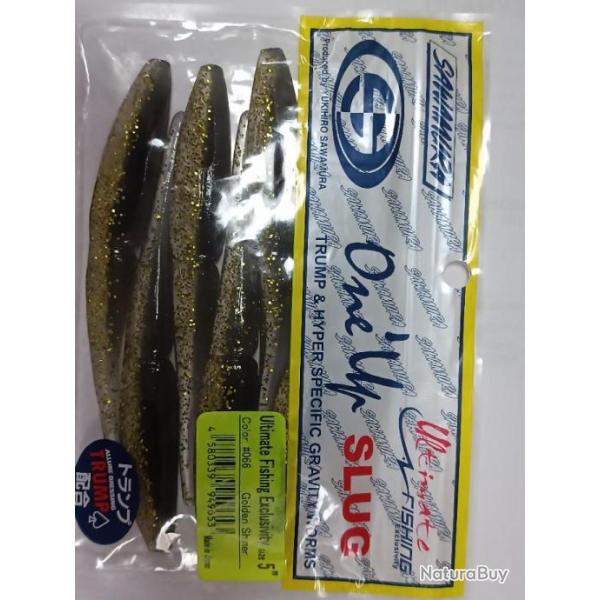 !! Leurre SAWAMURA ONE 'UP SLUG 5" !! COLORIS #066  GOLDEN SHINER
