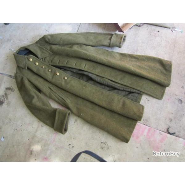 capote manteau officier Fran�ais troupe de marine  moutarde seconde guerre ww2 l�chures de mites