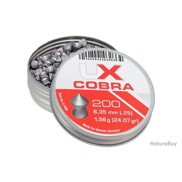 Plombs Cobra UX T�te pointue 6.35mm 1.56g Umarex