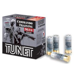 carton de 250 balles slug tunet commando training calibre 12
