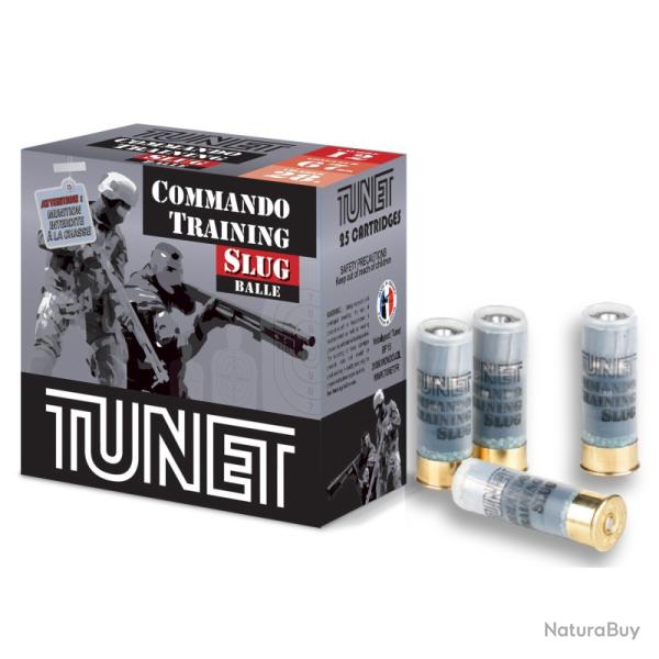 carton de 250 balles slug tunet commando training calibre 12
