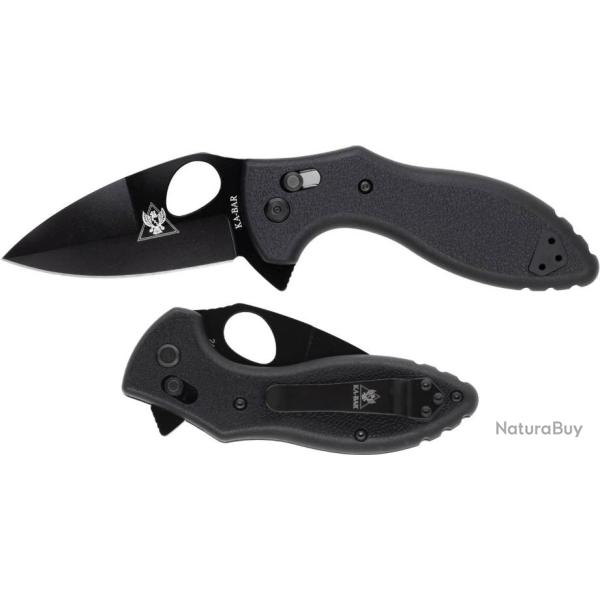Couteau KA-BAR TDI Law Enforcement Lame Acier AUS-8 Black Blade Black GFN Handles Crossbar KA2490