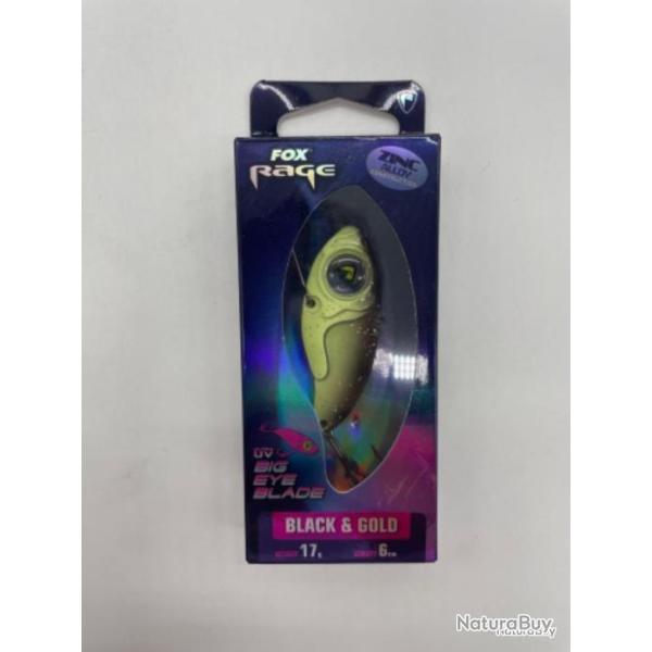 Leurre Fox rage Big eye blade black and gold 6 cm