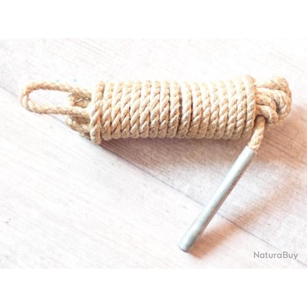 Ficelle, �couvillon pour nettoyage canon de fusil, carabine.