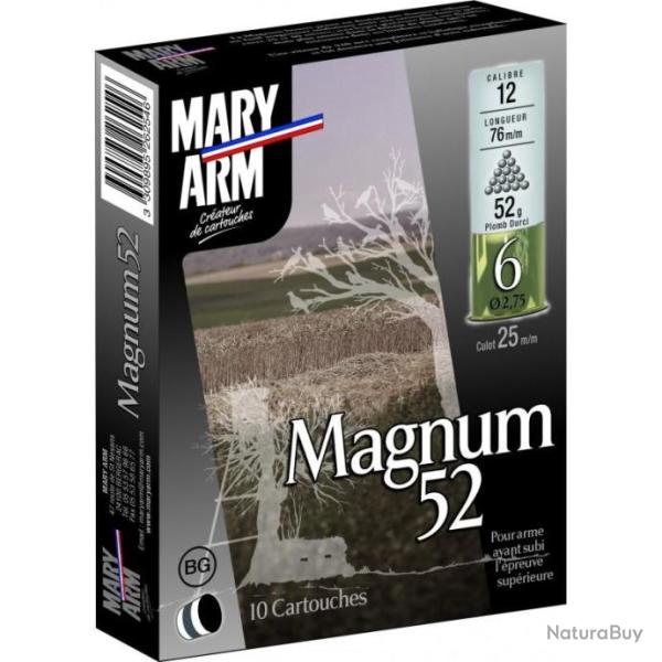 Cartouches Mary Arm Magnum 52 BG - Cal. 12 x10 boites