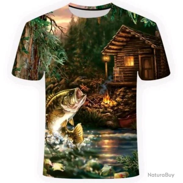 !!! SUPER PROMO !!! Tee-shirt r�aliste p�che taille de S � 5XL n�28