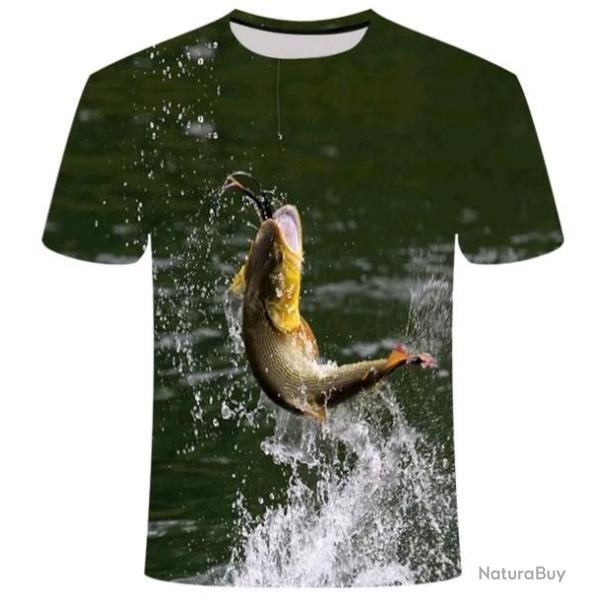 !!! SUPER PROMO !!! Tee-shirt r�aliste p�che taille de S � 5XL n�30