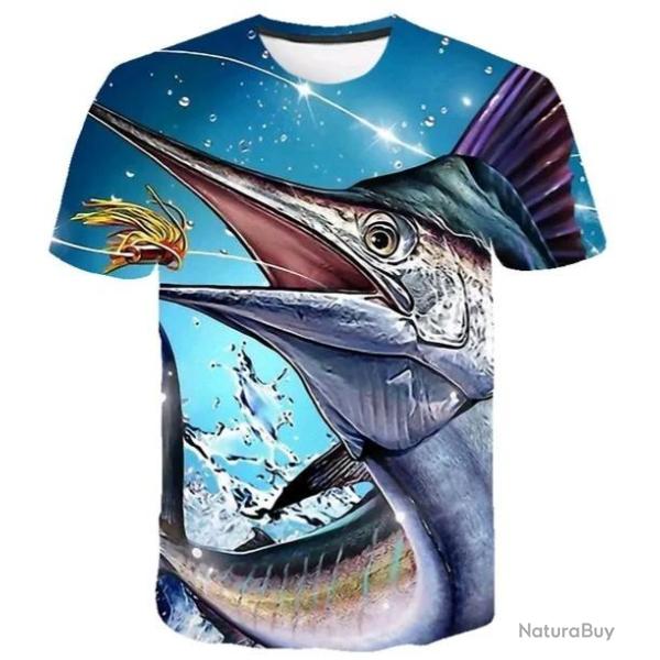 !!! SUPER PROMO !!! Tee-shirt r�aliste p�che taille de S � 5XL n�32