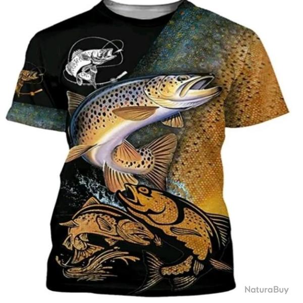 !!! SUPER PROMO !!! Tee-shirt r�aliste p�che taille de S � 5XL n�33