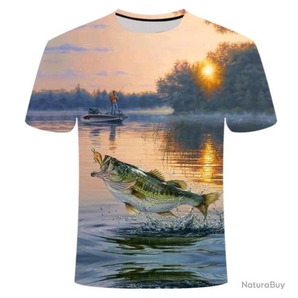 !!! SUPER PROMO !!! Tee-shirt r�aliste p�che taille de S � 5XL n�35