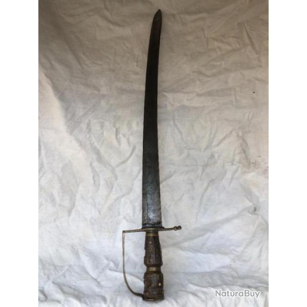 SABRE de ABORDAGE ITALIEN LAME grave poignee EN FORME DE TETE