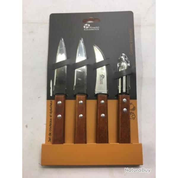 Lot de 4 couteaux  lgumes