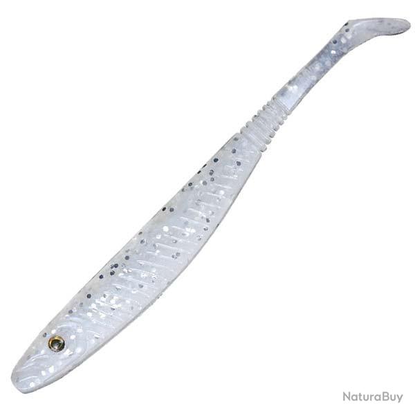 Leurre Souple Espetit Soft Shad 12cm White Silver Flake - Par 8