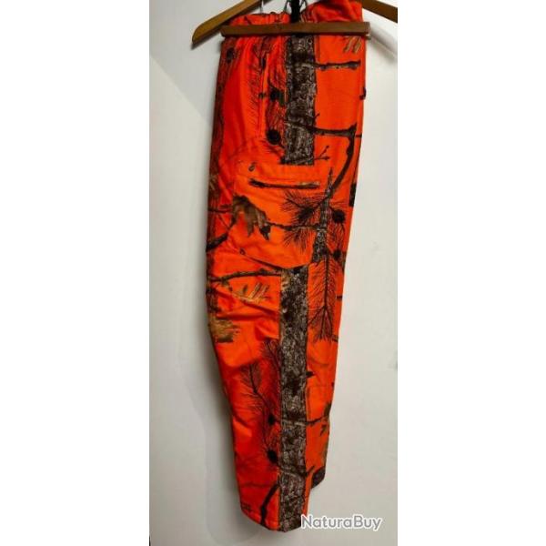 PANTALON MATELASS� CAMOUFLAGE ORANGE SOMLYS