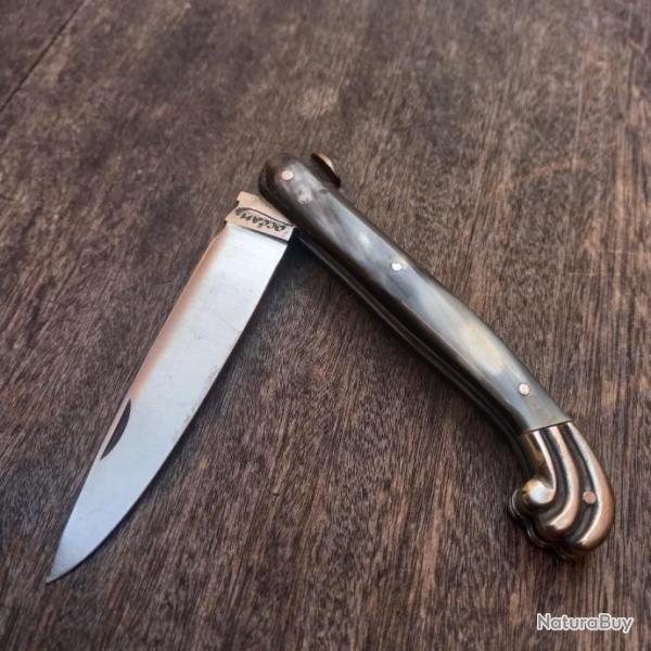 Couteau OC�AN DAUPHIN par Pierre Dugourd Manche en Corne