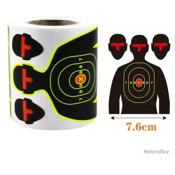 100 cibles a impact fluo n8