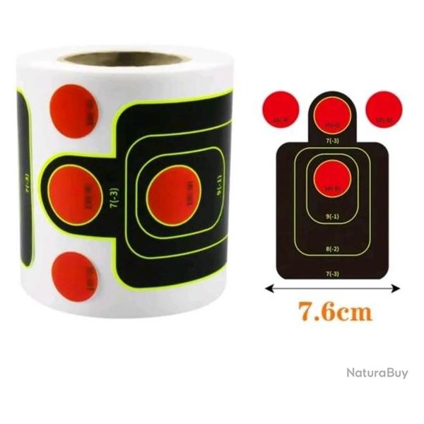 100 cibles a impact fluo n10