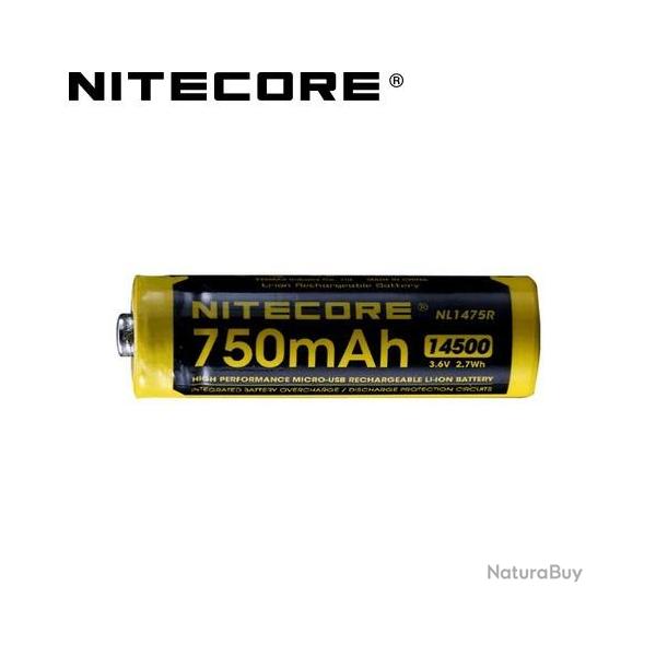 Batterie Nitecore NL1475R rechargeable - 750mAh - 3.6V prot�g�e Li-ion