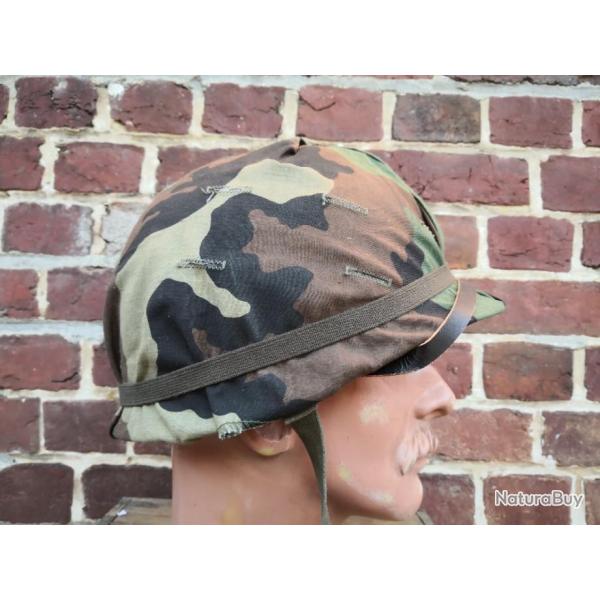 Lot Couvre casque US Woodland + Bande serre casque Nato M-56