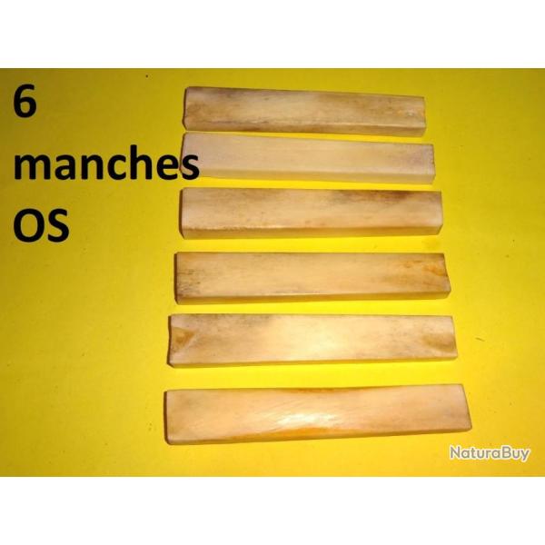 lot de 6 morceaux OS pour manches de couteaux cuill�re fourchette - VENDU PAR JEPERCUTE (D23A42)