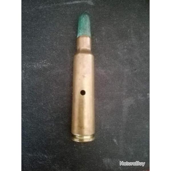 Munitions/cartouches Schmidt Rubin r�glementaire aveugle ogive bois vert arm�e Suisse GP11 7,5X55