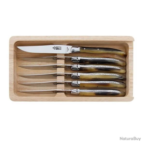 Coffret 6 Laguiole Table G. David corne