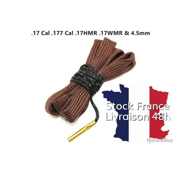 Cordon de nettoyage Boresnake calibre .17 17HMR 177 17WMR et 4,5mm - Envoi rapide depuis la France
