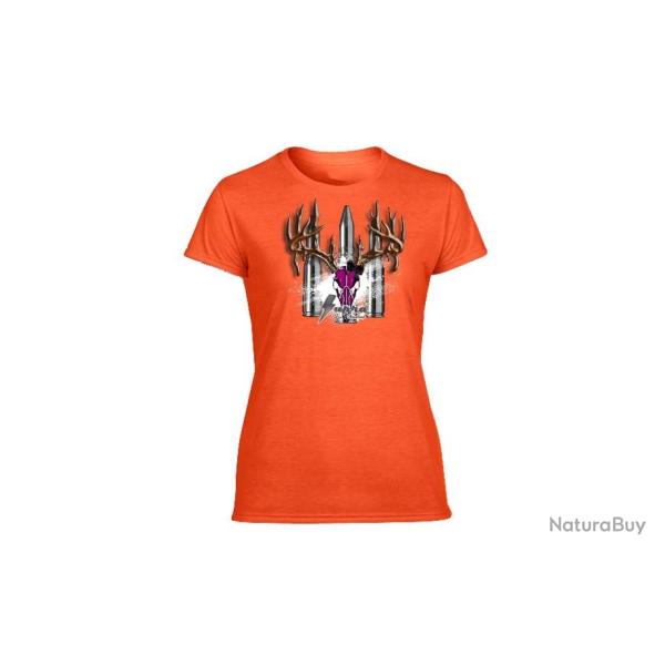 T-SHIRT SUPRA FEMME ORANGE CERF