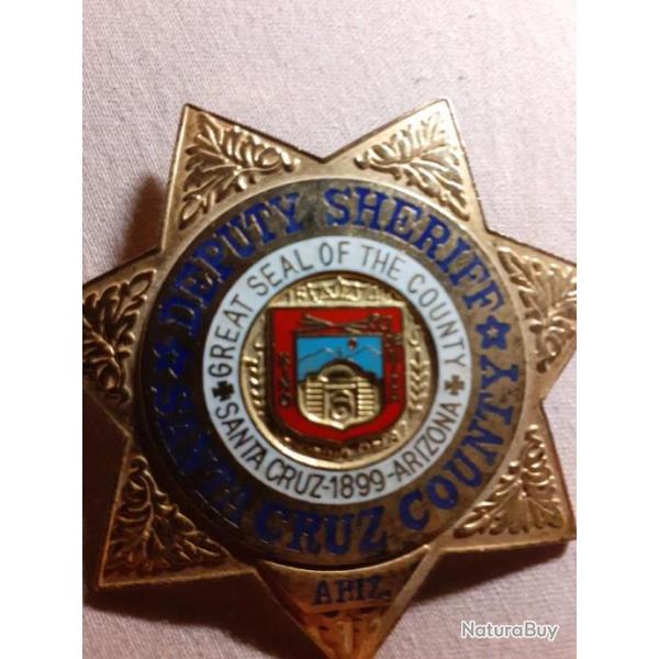 Insigne de Deputy Sheriff.Santa Cruz County Ariz.