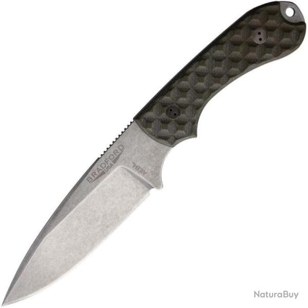 Couteau Bradford Guardian 3.2 OD Green Manche G10 Lame Acier AEB-L Etui Cuir Made USA BRAD32FE002A