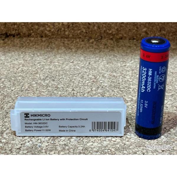 Batterie Rechargeable HIKMICRO type 18650 FALCON, GRYPHON, CONDOR, RAPTOR, CHEETAH, HEIMDAL, PANTHER