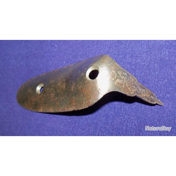 Plaque de couche de fusil de chasse du XIX�me si�cle