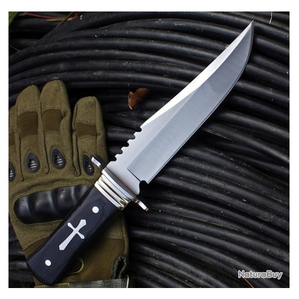 Poignard De chasse SURVIE 28CM Type Rambo  Etui Ceinture 3 FR471