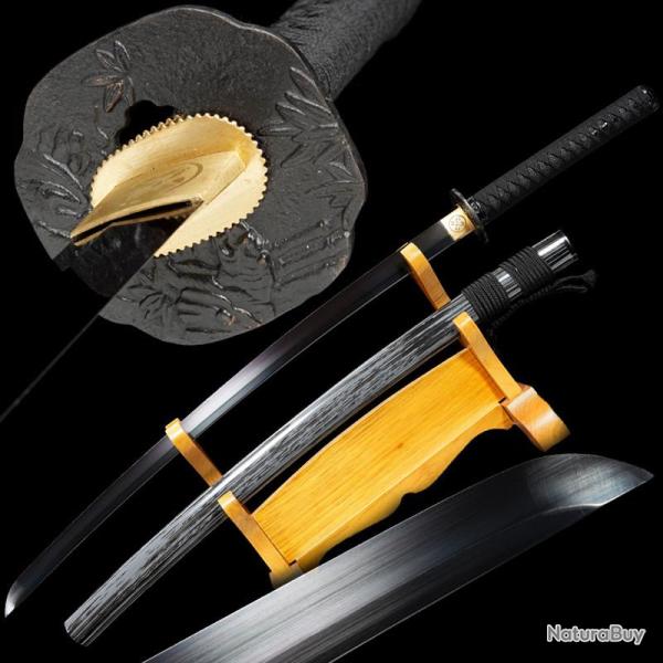 �p�e Japonaise Authentique en Acier T10 Noir