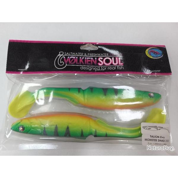 !! Leurre VOLKIEN SOUL TALION EVO MONSTER SHAD 200 !! FIRE TIGER