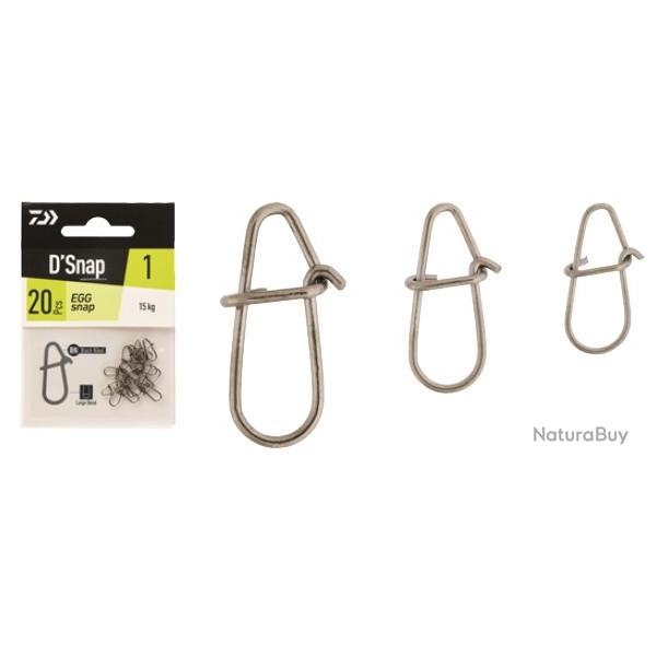 Agrafe Daiwa Egg Snap 10kg n�0 par 20