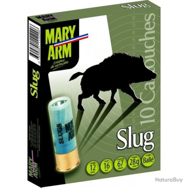Cartouches Mary Arm Slug 28.5g - Cal.12 x10 boites