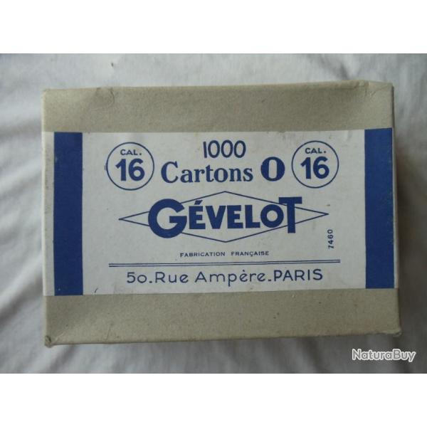 1 Bote neuve de 1000 cartons blancs " GEVELOT " en calibre 16.