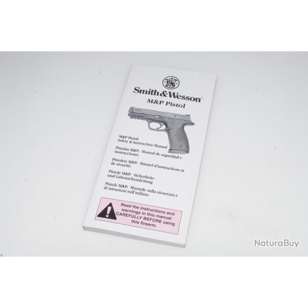 Pistolet M P Smith et Wesson: Manuel