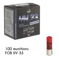 100 Cartouches billes acier FOB HV 33 Magnum HP 12/76 n&deg;3 et 5 3
