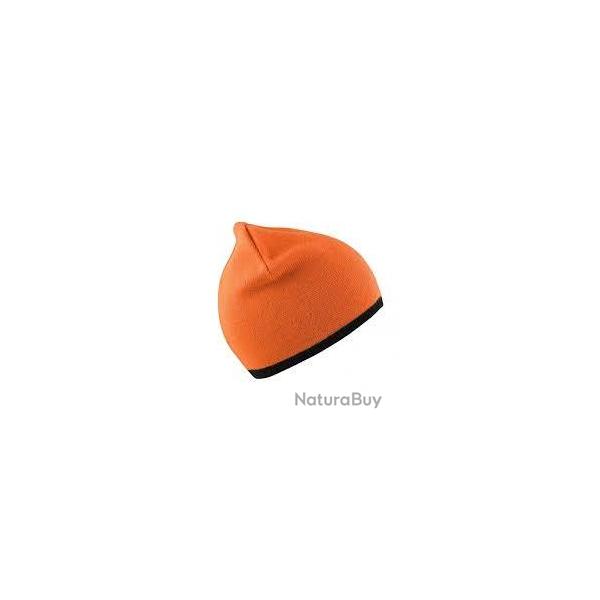 Bonnet r�versible olive/orange