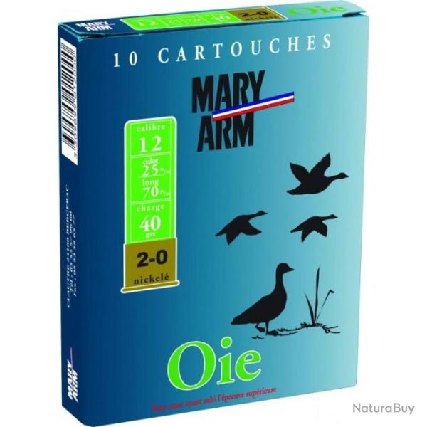 Cartouches Mary Arm Migration Oie 40g BJ 2/0 - Cal. 12 x2 boites