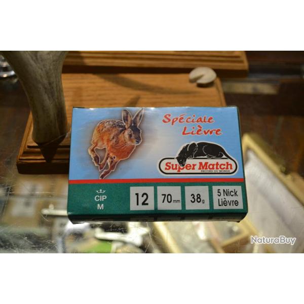 cartouches lievre perdrix 38gr 12x70 pb 5N