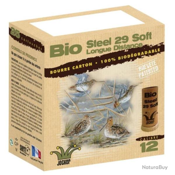 Boite de 25 cartouches Jocker Bio Steel 29 Soft C/12/70/12 - Bourre biod�gradable