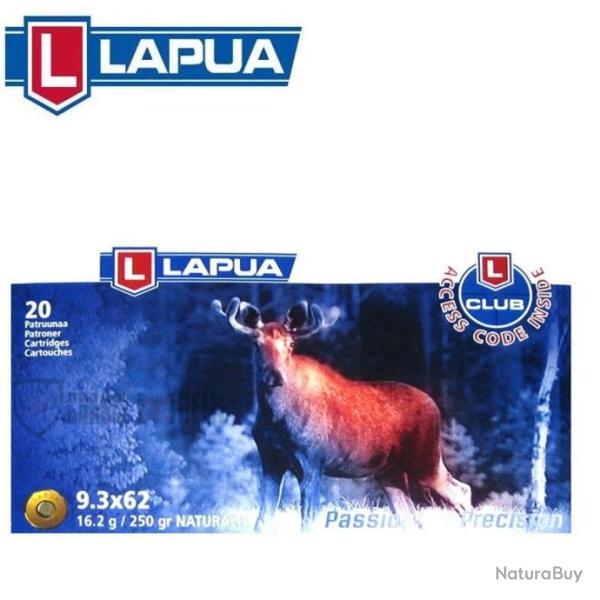 20 Munitions LAPUA Naturalis 250gr Cal 9.3x62