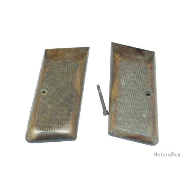 Plaquettes bois avec vis  pistolet  FN 1910 box 186
