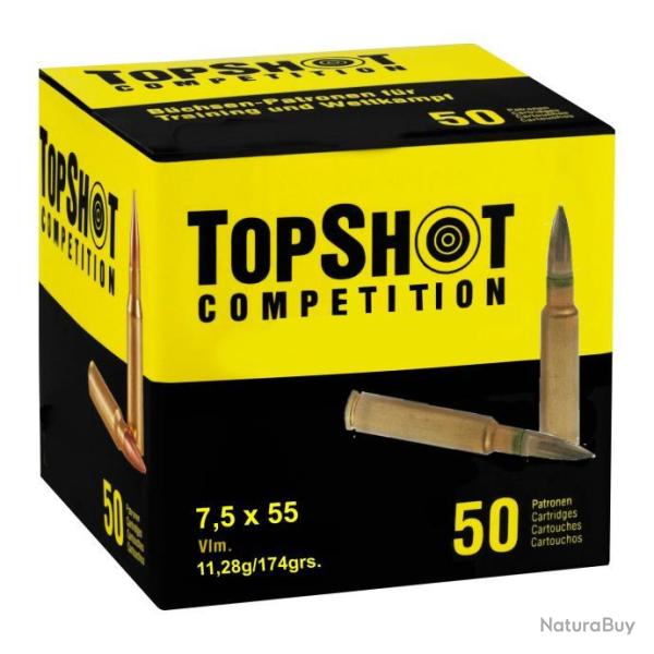 PORT GRATUIT - Pack 100 cartouches 7,5x55 FMJ BT 11,3g