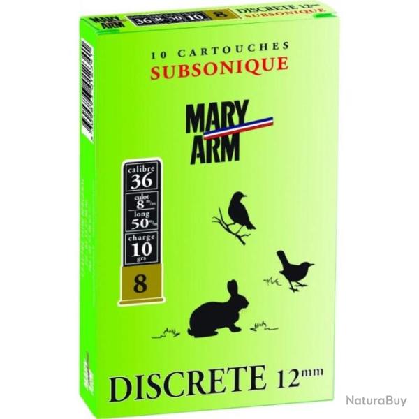 Cartouches Mary Arm Discrete 10g Subsonique BR - Cal. 12mm x2 boites