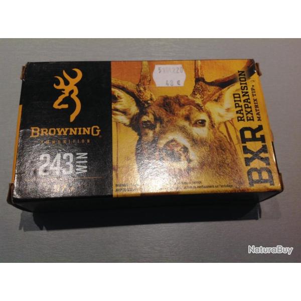Bote vide Browning BXR calibre 243 Winchester